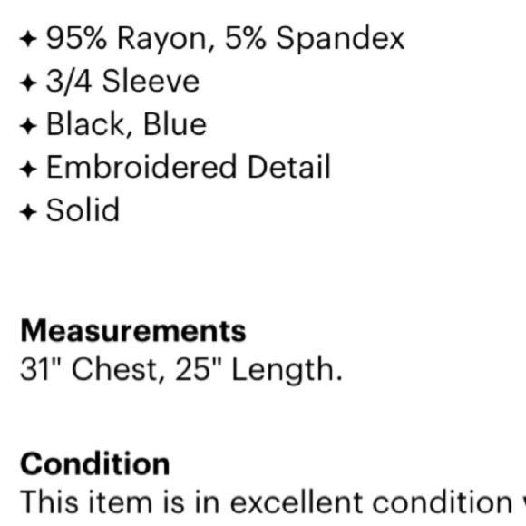 Boho Pebble & stone off the shoulder embroidered navy white bohemian relaxed top - Picture 4 of 4